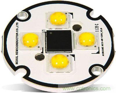 Acrich2　ACLED在LED數量增加、亮度表現提升，可直接AC電源驅動，簡省驅動電路設計空間與成本