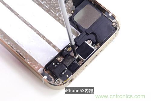 土豪金iPhone 5S拆解：內部結構升級，維修難度增加