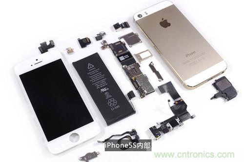 土豪金iPhone 5S拆解：內部結構升級，維修難度增加