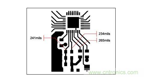 一個緊湊的PCB布局，寄生效應會對電路產生影響。