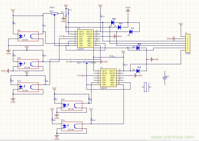 重磅推薦:黑白循跡小車的電路設計