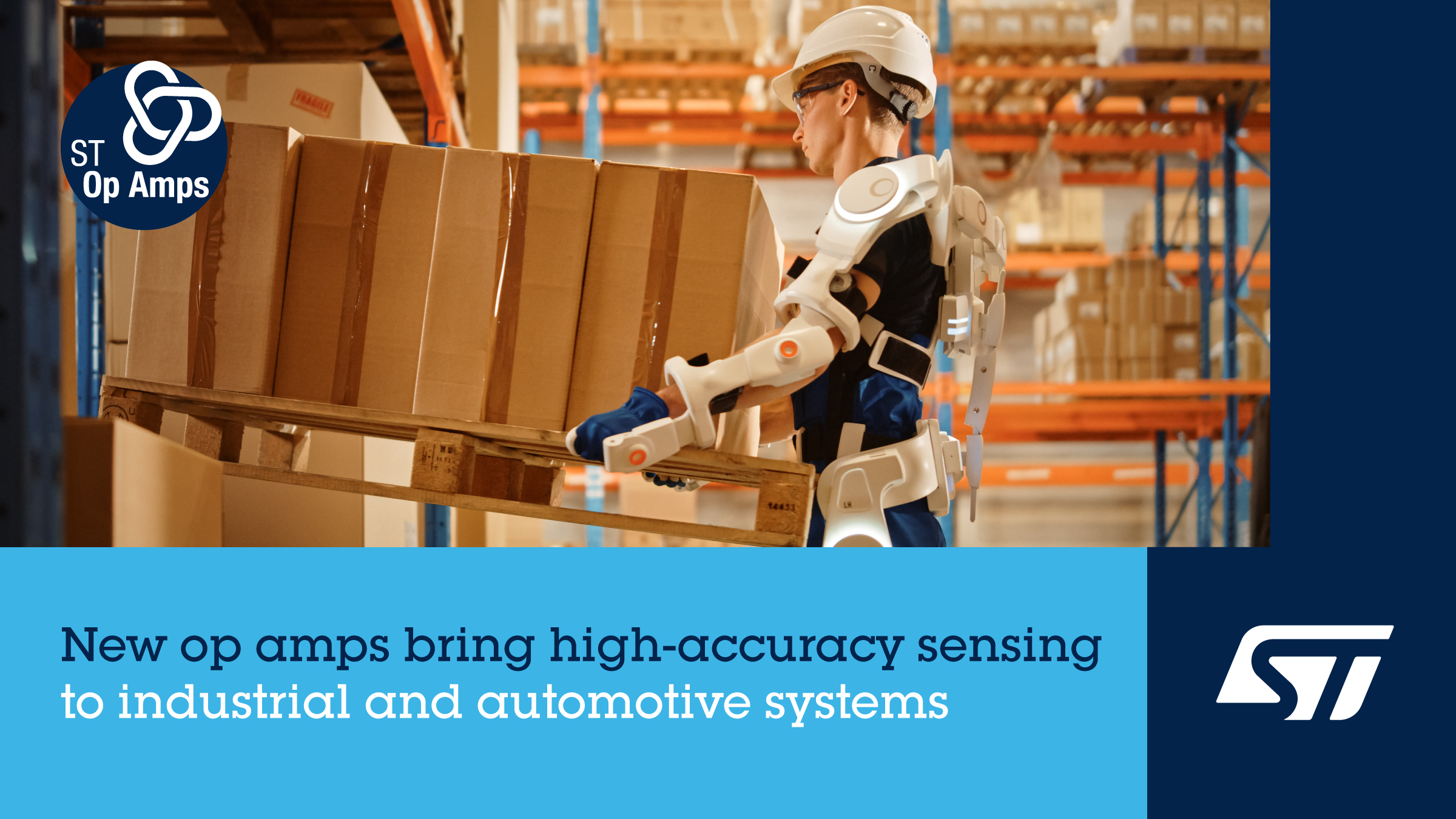 意法半導體運算放大器低失調，零溫漂，寬增益帶寬，提高測量準確度