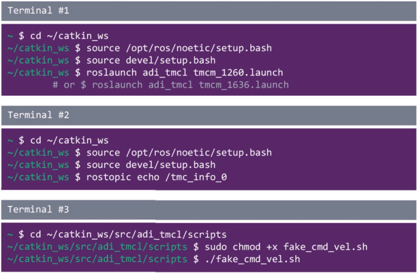 使用ROS1驅動程序來操控ADI Trinamic電機控制器 使用ROS1驅動程序來操控ADI Trinamic電機控制器