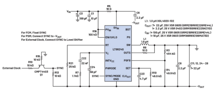 噪聲敏感負(fù)電壓軌有救了！反相降壓 - 升壓方案登場(chǎng)